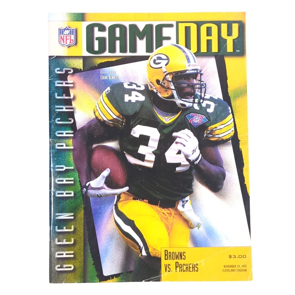 Green Bay Packers vs Cleveland Browns Game Day Magazine Program 11 19 1995